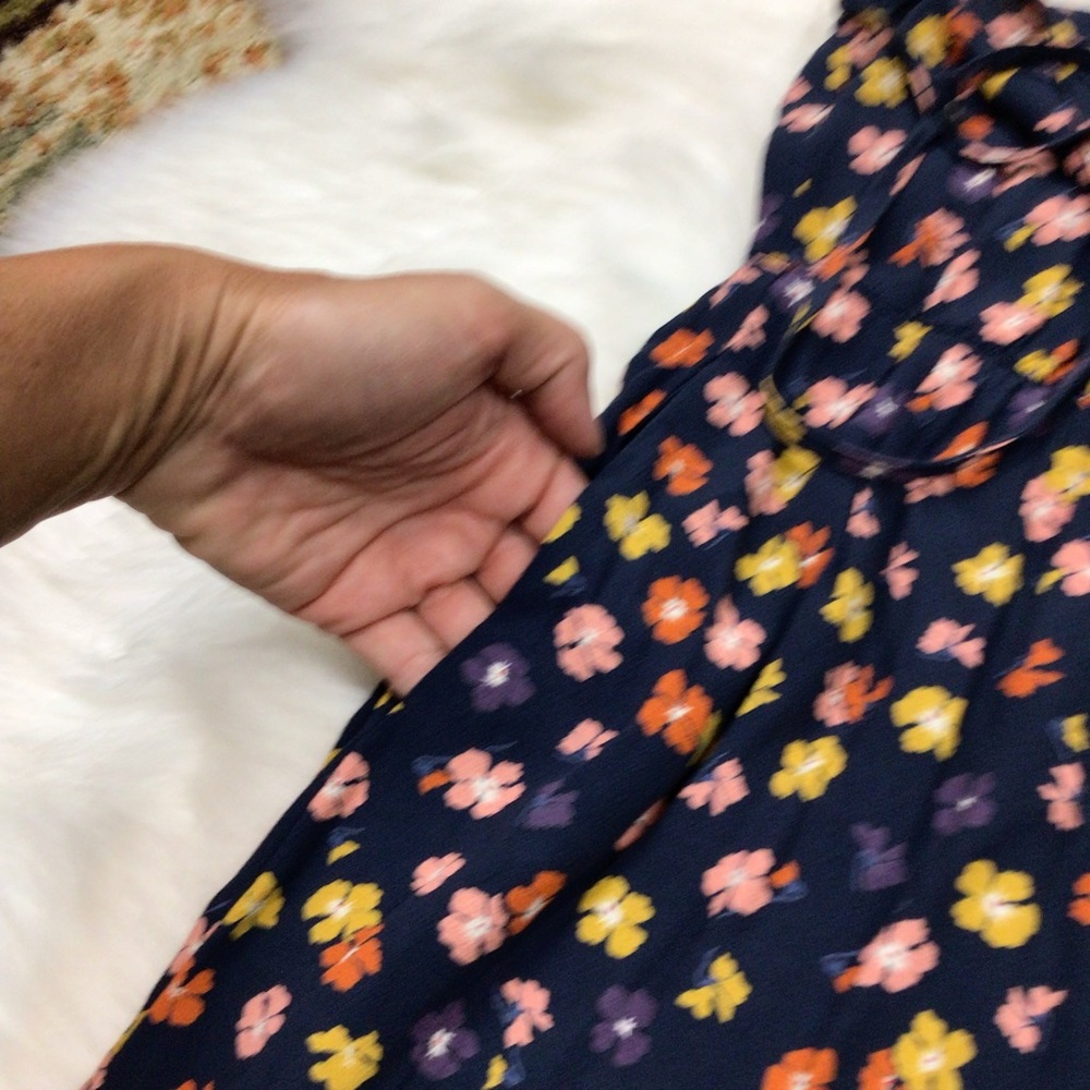 Madewell Smocked Floral Culotte Crop Wide Leg Jumpsuit Flowers Straps 2 - Picture 8 of 12